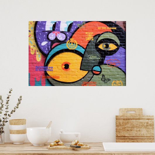 Amsterdam Graffiti Poster (Keuken)