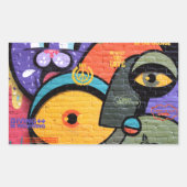 Amsterdam Graffiti Rechthoekige Sticker (Voorkant)