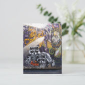 Amsterdam Graffiti Street Art Nr. 1 - Raccoon Briefkaart (Staand voorkant)