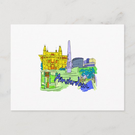 amsterdam groene stad afbeelding.png briefkaart (Voorkant)