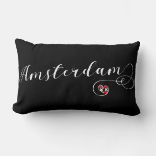Amsterdam Heart Throw Cushion, Nederland Kussen