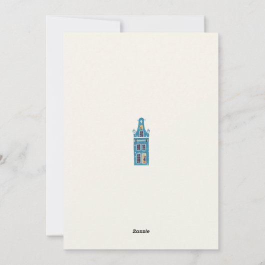 Amsterdam herbergt moderne kerstdagen feestdagenkaart (Achterkant)