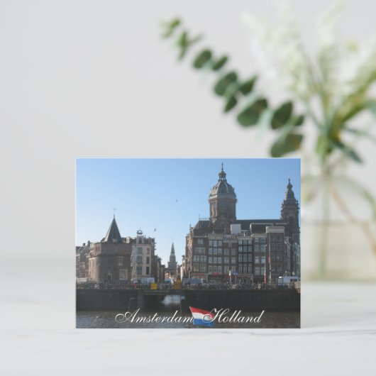 Amsterdam Holland Briefkaart (Staand voorkant)