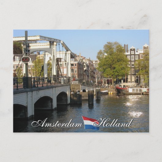 Amsterdam Holland Briefkaart (Voorkant)