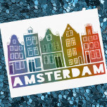 Amsterdam Holland Canal Houses Travel Colorful Briefkaart<br><div class="desc">Verzend een bericht met dit zoete whimsical Amsterdam patroonkunst briefkaart.U kunt het aanpassen en tekst ook veranderen of toevoegen. Voeg je eigen tekst aan de achterkant toe. Bekijk mijn winkel voor veel meer kleuren en patronen! En meer overeenkomende items zoals tassen, stickers, magneten, petten en t - shirts. Laat me...</div>