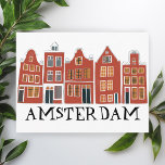 Amsterdam Holland Canal Houses Travel Colorful Briefkaart<br><div class="desc">Verzend een bericht met dit zoete whimsical Amsterdam patroonkunst briefkaart.U kunt het aanpassen en tekst ook veranderen of toevoegen. Voeg je eigen tekst aan de achterkant toe. Bekijk mijn winkel voor veel meer kleuren en patronen! En meer overeenkomende items zoals tassen, stickers, magneten, petten en t - shirts. Laat me...</div>