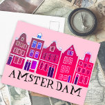 Amsterdam Holland Canal Houses Travel Europe Briefkaart<br><div class="desc">Verzend een bericht met dit zoete whimsical Amsterdam patroonkunst briefkaart.U kunt het aanpassen en tekst ook veranderen of toevoegen. Voeg je eigen tekst aan de achterkant toe. Bekijk mijn winkel voor veel meer kleuren en patronen! En meer overeenkomende items zoals tassen, stickers, magneten, petten en t - shirts. Laat me...</div>