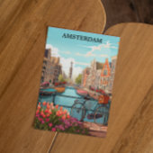 Amsterdam Holland Canal Uitzicht Briefkaart