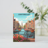 Amsterdam Holland Canal Uitzicht Briefkaart (Staand voorkant)