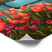 Amsterdam Holland Canal Uitzicht Poster (Hoek)