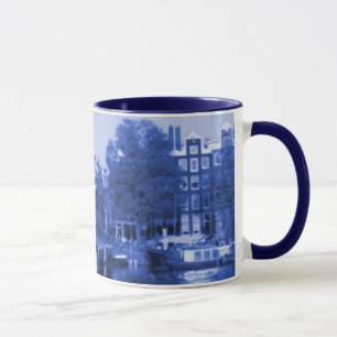 Amsterdam Holland Cityscape Delft-Blue-look Mok