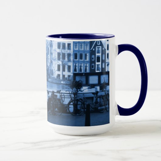 Amsterdam Holland Cityscape Delft-Blueware-look Mok (Rechts)