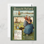  Amsterdam Holland Dutch Travel Briefkaart (Voorkant / Achterkant)