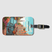 Amsterdam Holland Grachtzicht Bagagelabel (Voorkant (horizontaal))