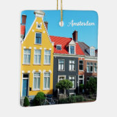 Amsterdam Holland Houses Travel souvenir Keramisch Ornament (Rechts)