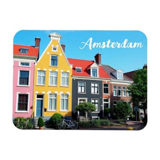 Amsterdam Holland Houses Travel souvenir Magneet (Horizontaal)