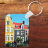 Amsterdam Holland Houses Travel souvenir Sleutelhanger (Achterkant)
