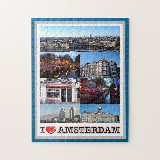 Amsterdam - Holland - Ik hou van - Legpuzzel (Verticaal)