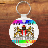 AMSTERDAM HOLLAND KEYCHAIN@MOJISOLA A GBADAMOSI OK SLEUTELHANGER (Voorkant)