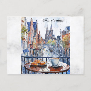 Amsterdam Holland Nederland Kanaal Nederlandse Rei Briefkaart