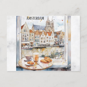 Amsterdam Holland Nederland Kanaal Nederlandse Rei Briefkaart