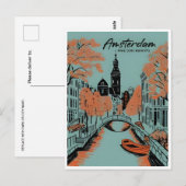 Amsterdam Holland Nederland Vintage Nederlands Briefkaart (Voorkant / Achterkant)