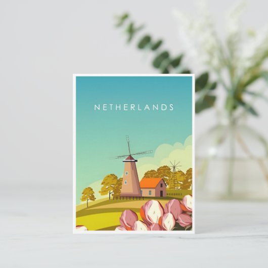 Amsterdam Holland Nederland Vintage Nederlands Briefkaart (Staand voorkant)