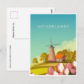Amsterdam Holland Nederland Vintage Nederlands Briefkaart (Voorkant / Achterkant)