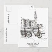 Amsterdam Holland Nederland Vintage Nederlands Briefkaart (Voorkant / Achterkant)
