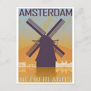 Amsterdam Holland Nederland Vintage Nederlands Briefkaart