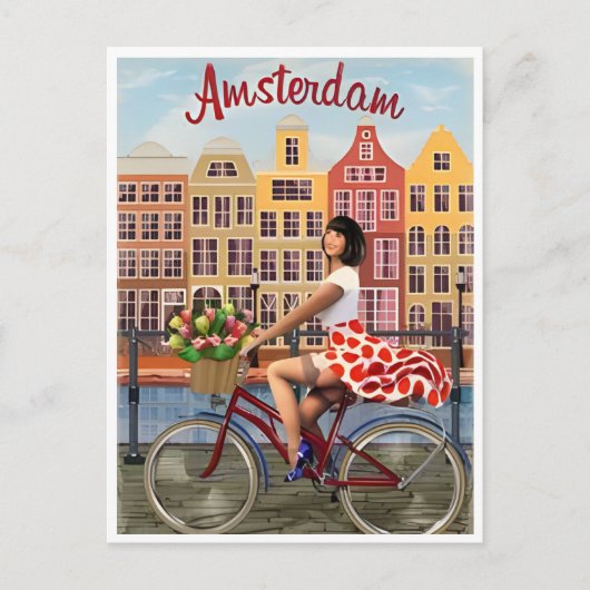 Amsterdam Holland Nederland Vintage Nederlands Briefkaart (Voorkant)