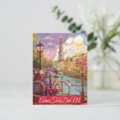Amsterdam Holland Nederland Vintage Postca Briefkaart (Staand voorkant)