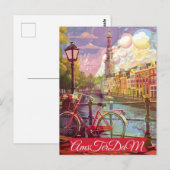 Amsterdam Holland Nederland Vintage Postca Briefkaart (Voorkant / Achterkant)