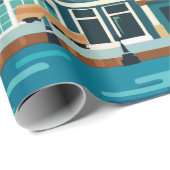 Amsterdam Holland-thema Nederlandse Architectuur Cadeaupapier (Rol Hoek)