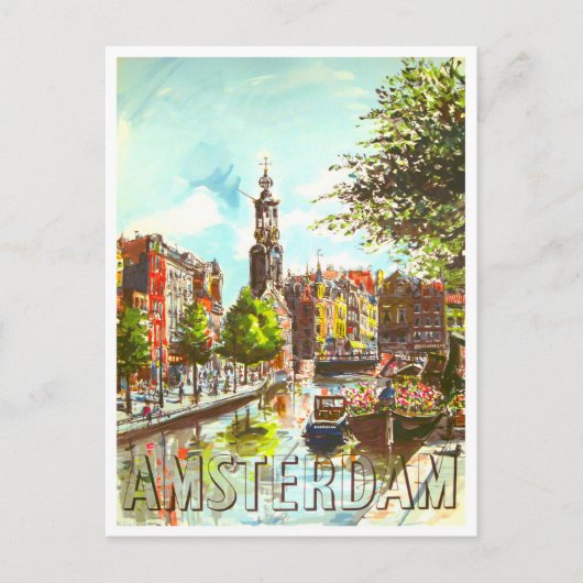 Amsterdam Holland vintage-Briefkaart Briefkaart (Voorkant)