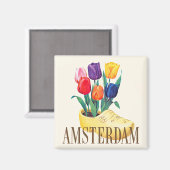 Amsterdam Holland vintage Magneet (Voorkant / Achterkant)