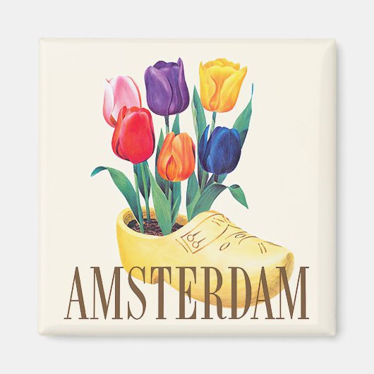 Amsterdam Holland vintage Magneet (Voorkant)