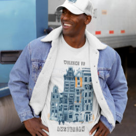 Amsterdam Holland Vintage Nederlandse Straten Reis T-shirt