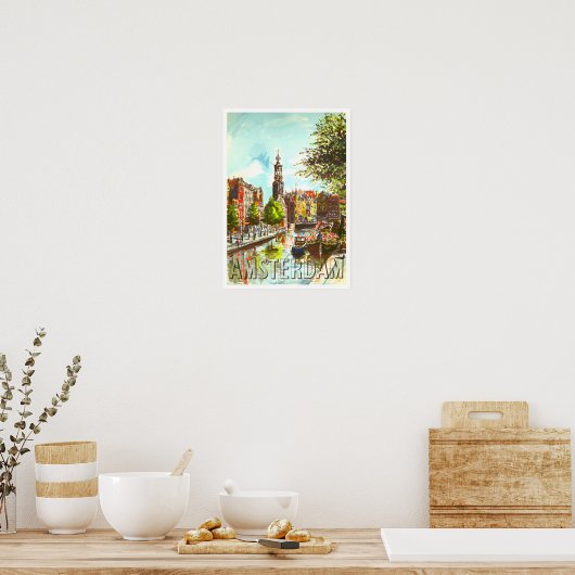 Amsterdam Holland vintage-Poster Poster (Keuken)