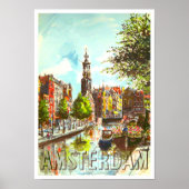 Amsterdam Holland vintage-Poster Poster (Voorkant)