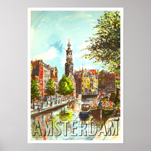 Amsterdam Holland vintage-Poster Poster (Voorkant)