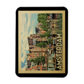 Amsterdam Holland Vintage Travel Magneet (Verticaal)