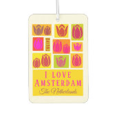 Amsterdam houdt van tulpenautotaxichauffeur Air Fr Luchtverfrisser (Voorkant)