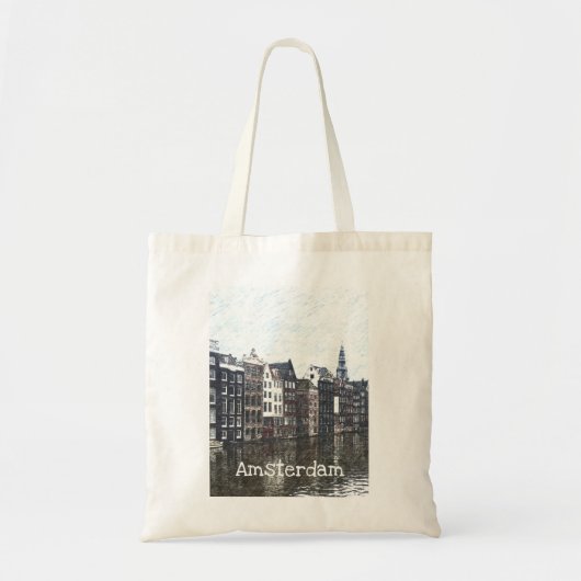 Amsterdam Houses Canvas tas (Voorkant)