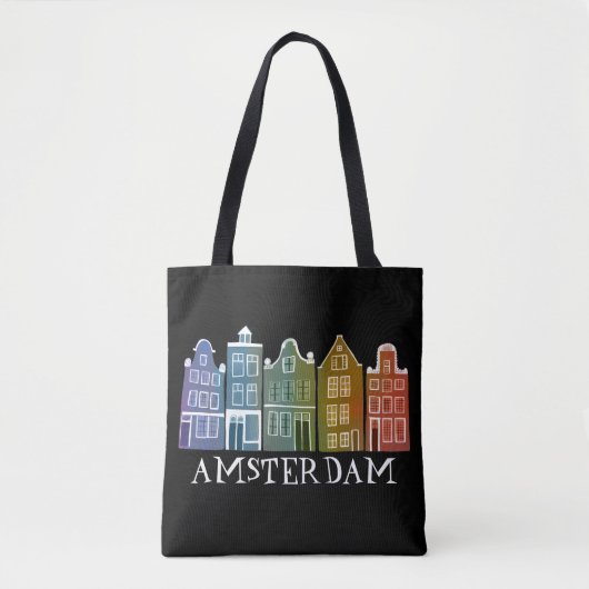 Amsterdam Houses Dutch Village Colorful Tote Bag (Voorkant)