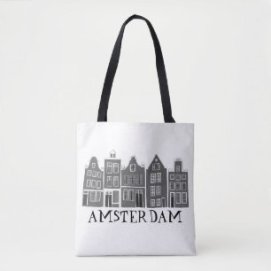 Amsterdam Houses Dutch Village Colorful Tote Bag