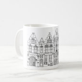 Amsterdam houses on a mug. koffiemok (Voorkant links)