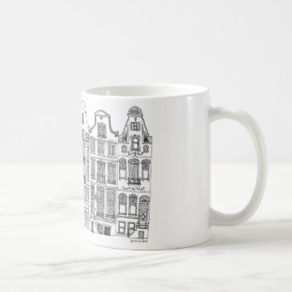 Amsterdam houses on a mug. koffiemok