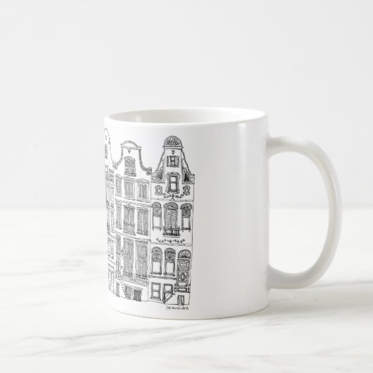 Amsterdam houses on a mug. koffiemok (Rechts)