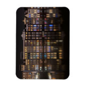 Amsterdam huizen met kleurrijke lichten 's nachts magneet (Verticaal)